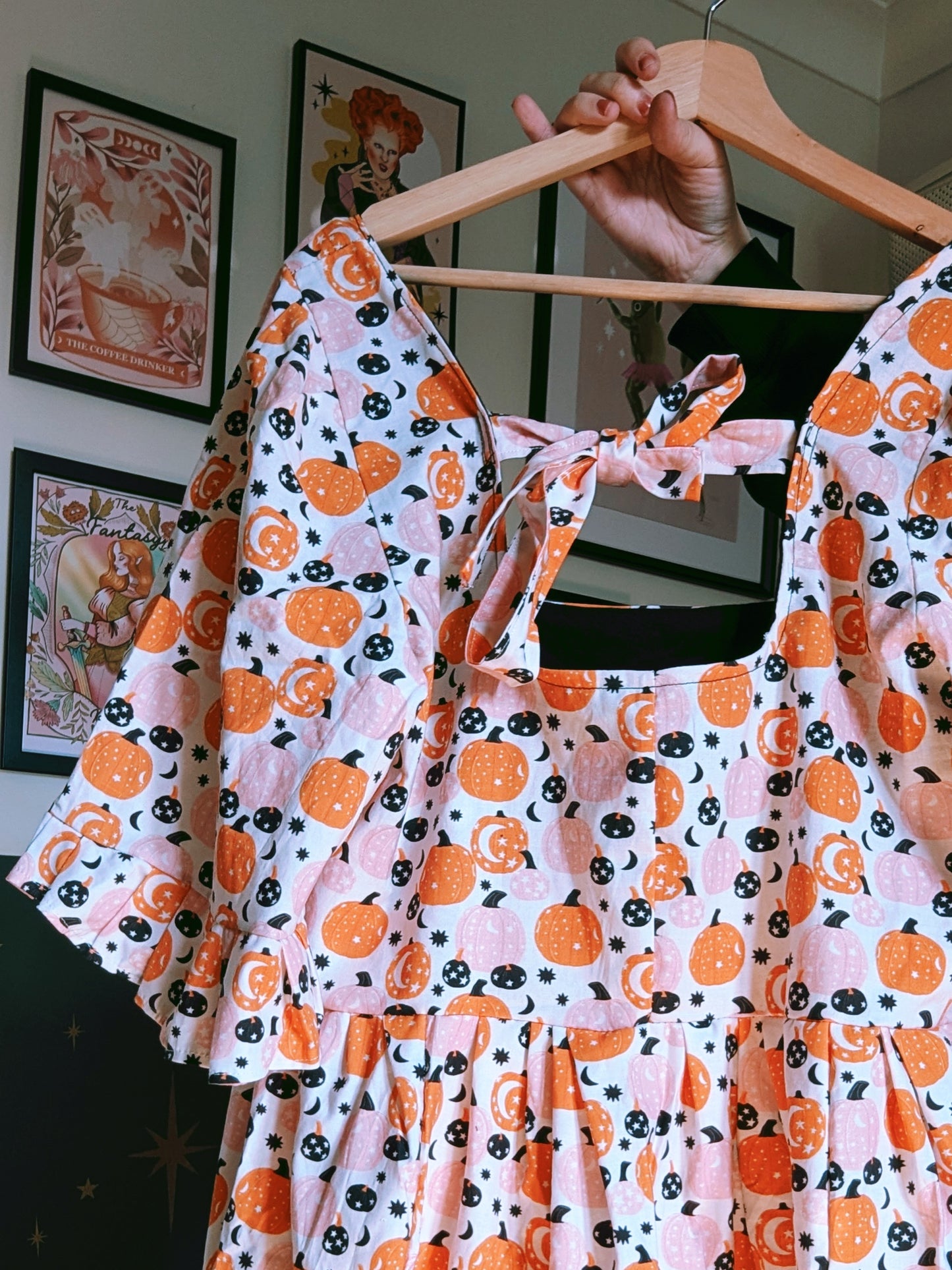 Premade pumpkin Wednesday Dress