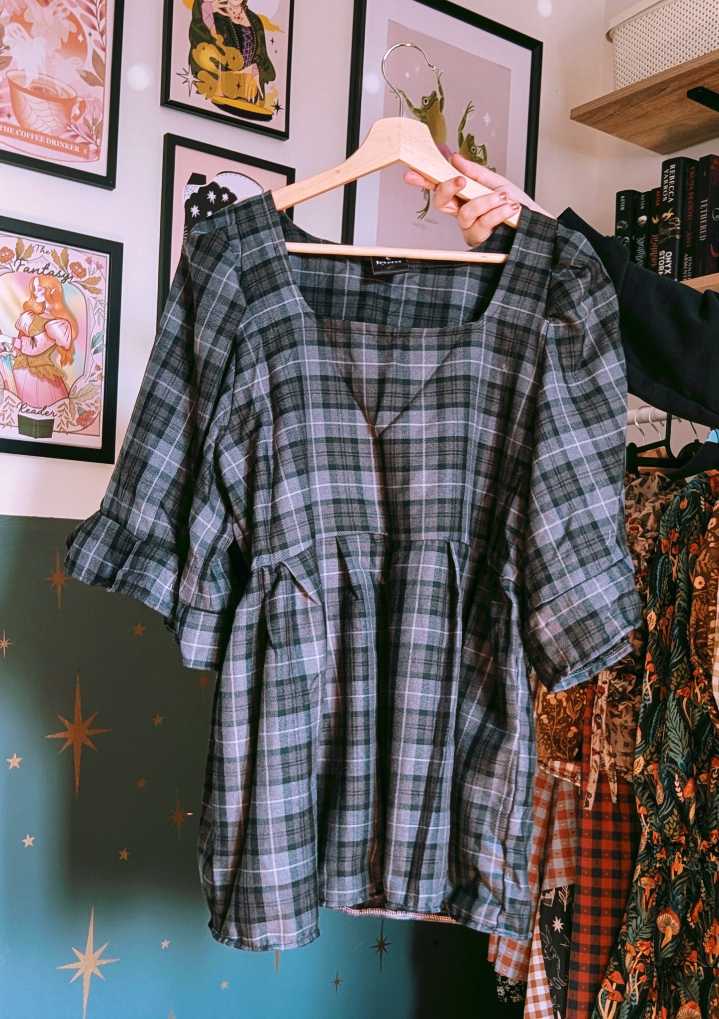 Premade grey check Wednesday Dress