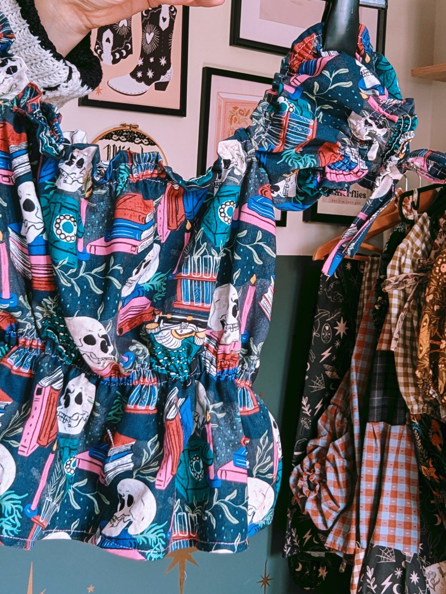 Premade True Crime Print Blouse