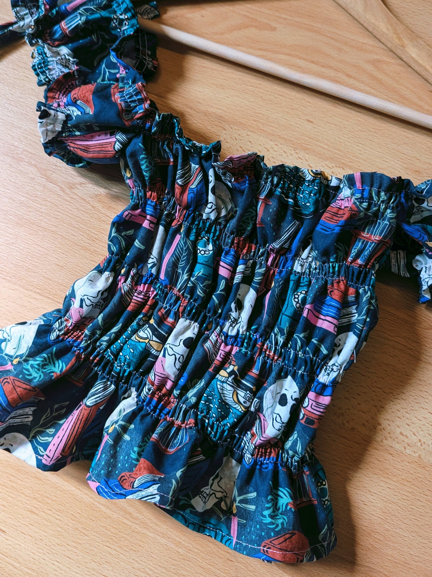 Premade True Crime Print Blouse
