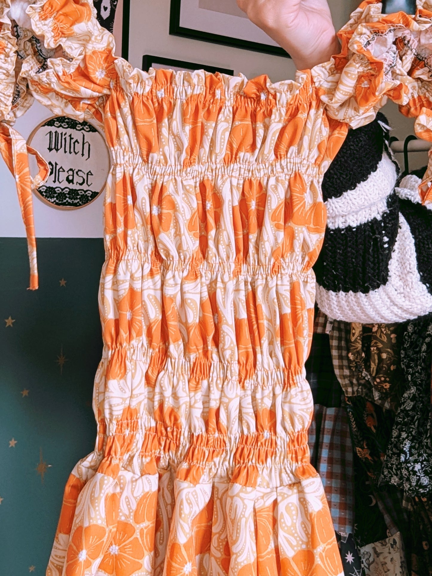 Premade Shirred Mini Dress