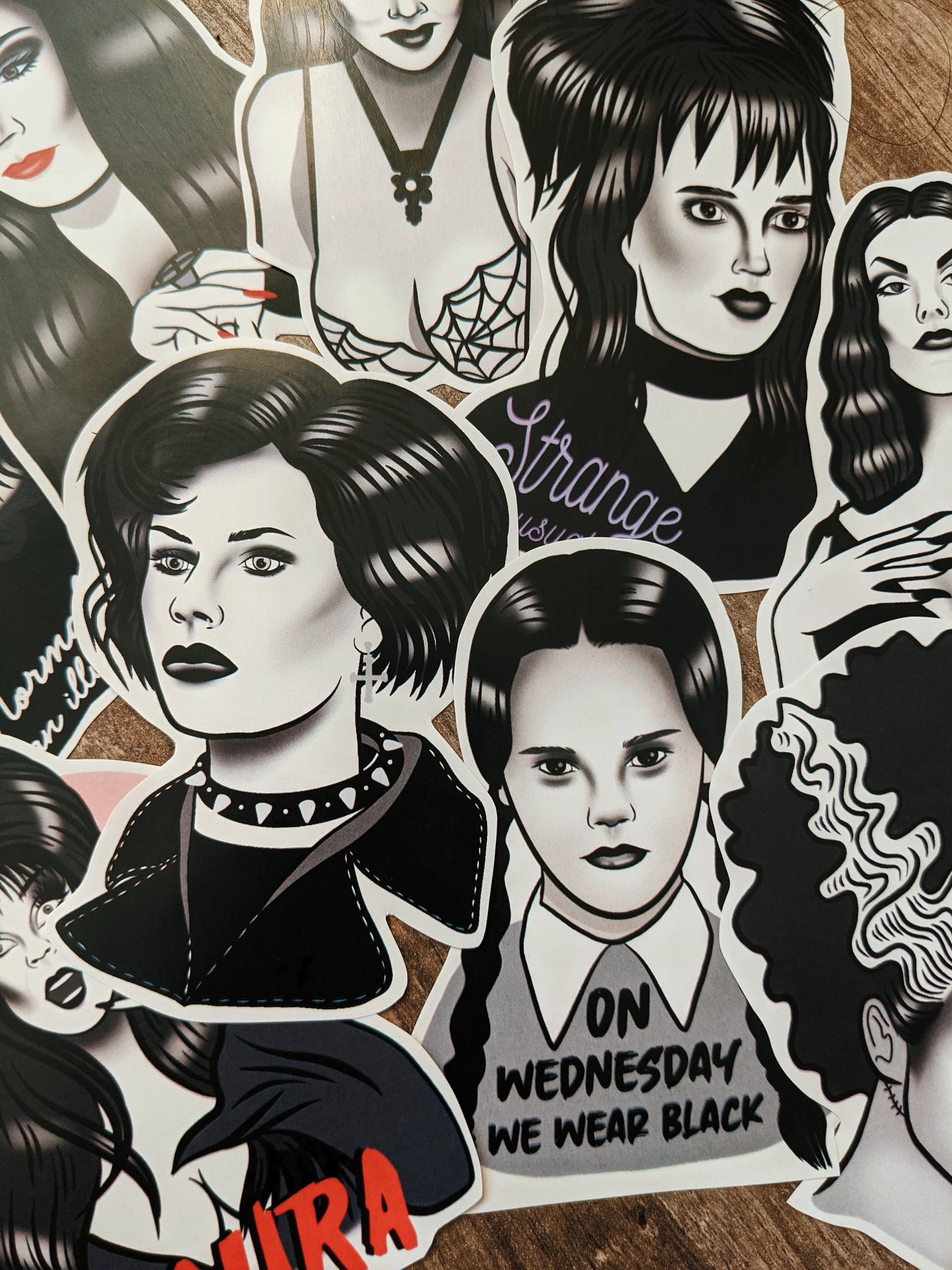 Goth Babes 90's/80's Movies Sticker Pack