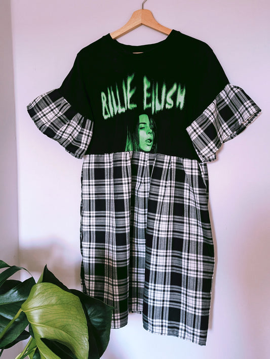 Premade Billie Eilish Black & White Tartan