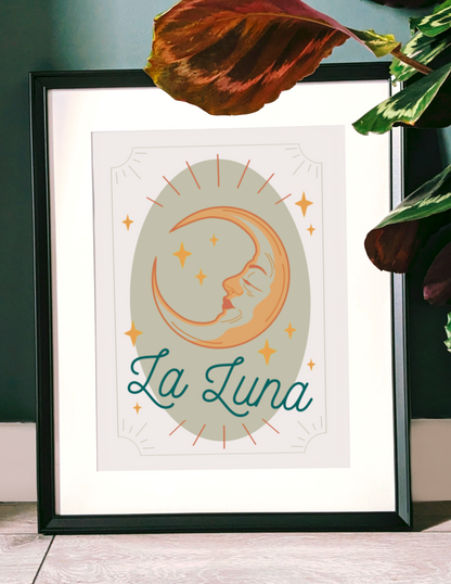 La Luna Tarot Style Art Print