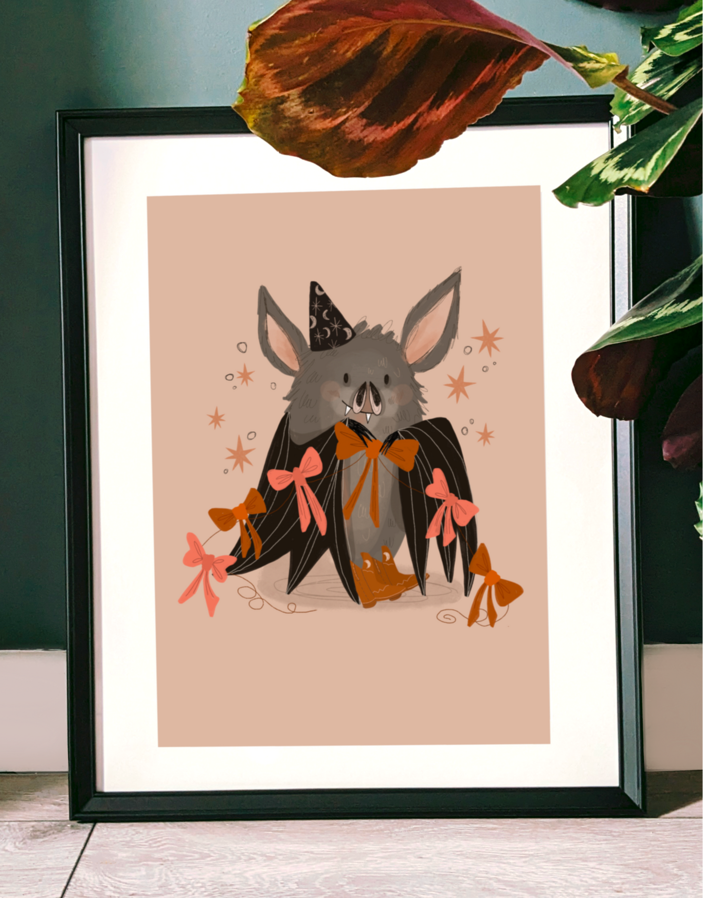 Bat & Bows Art Print