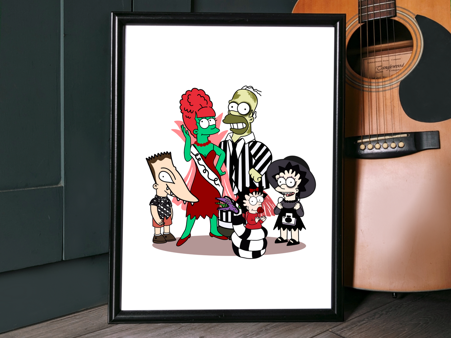 Simpsons x Beetlejuice Art Print