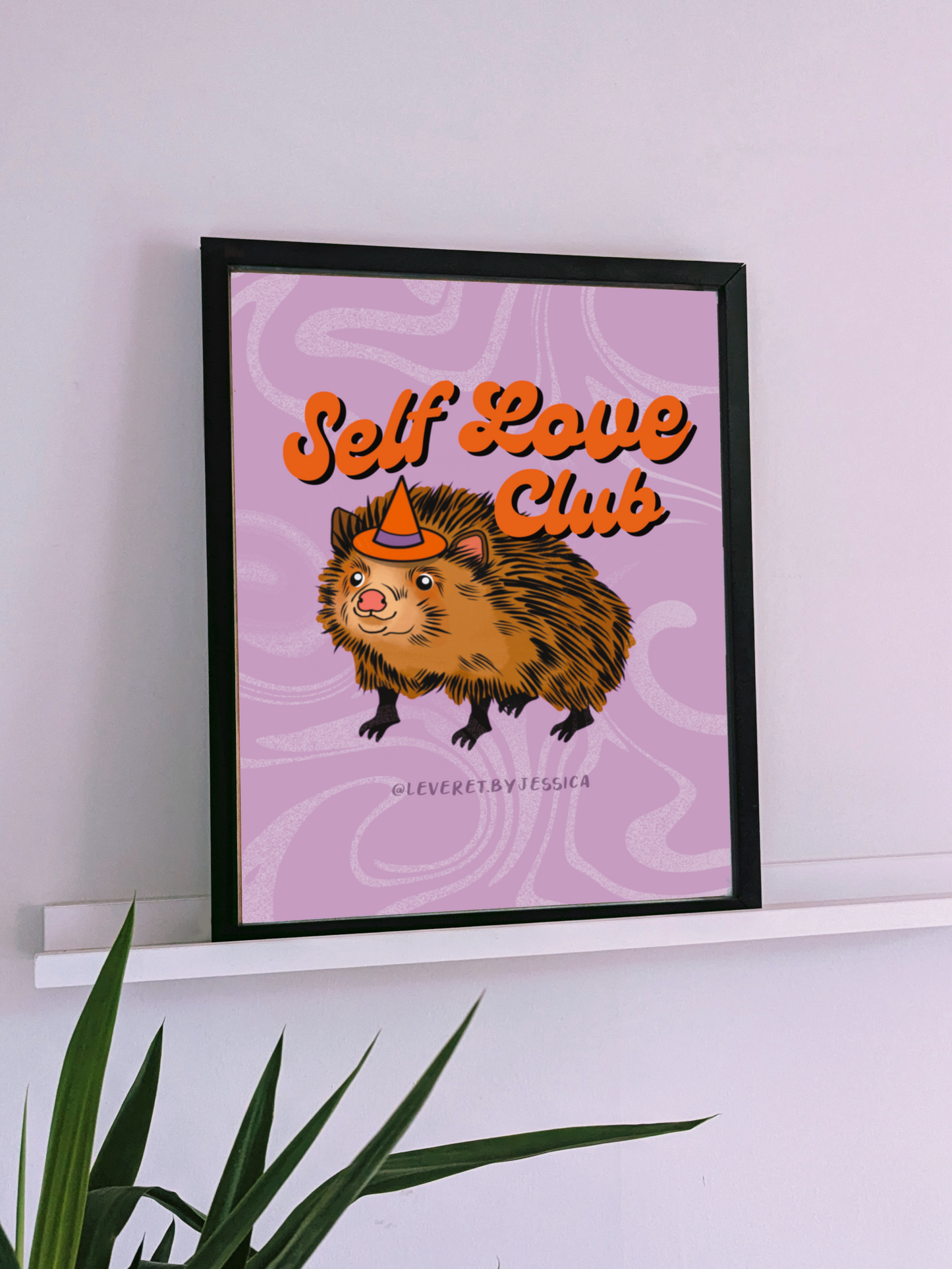 Self Love Club Headhog Art Print