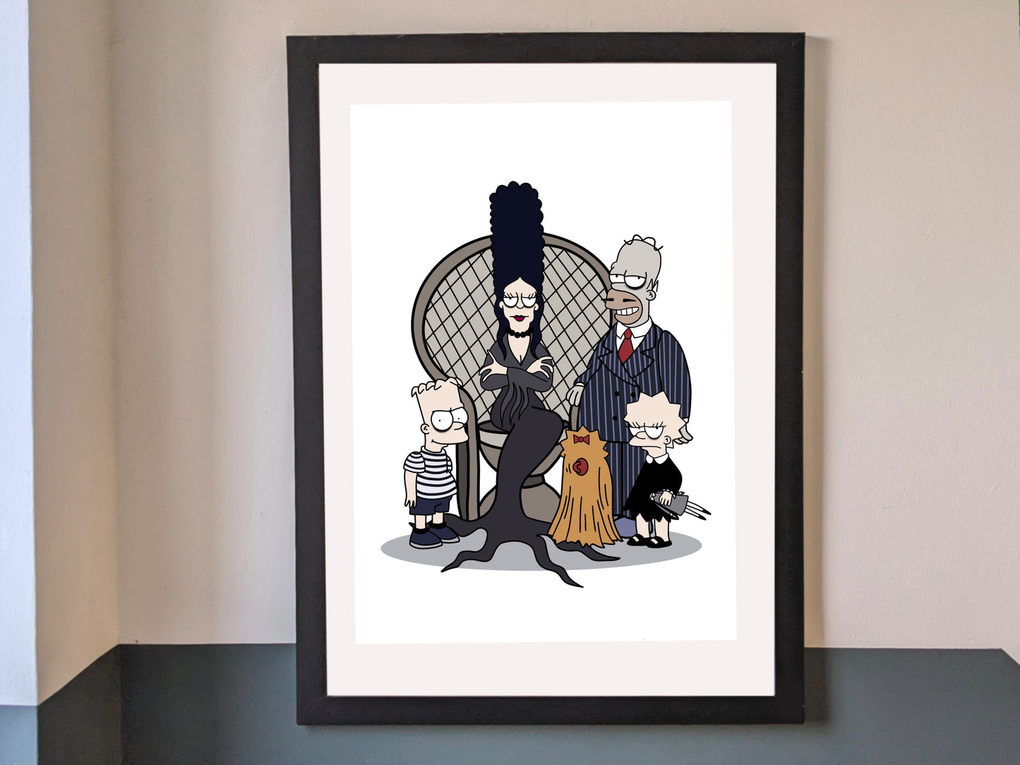 Simpsons Addams Family Crossover Art Print