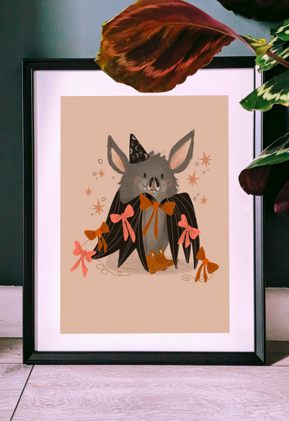 Bat & Bows Art Print