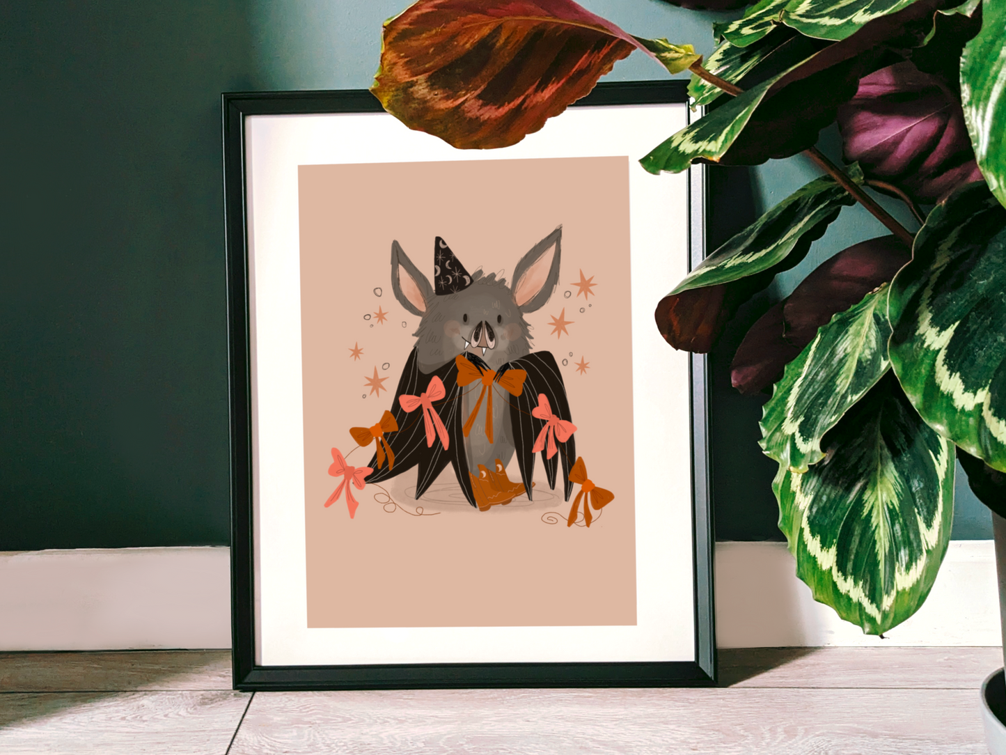 Bat & Bows Art Print