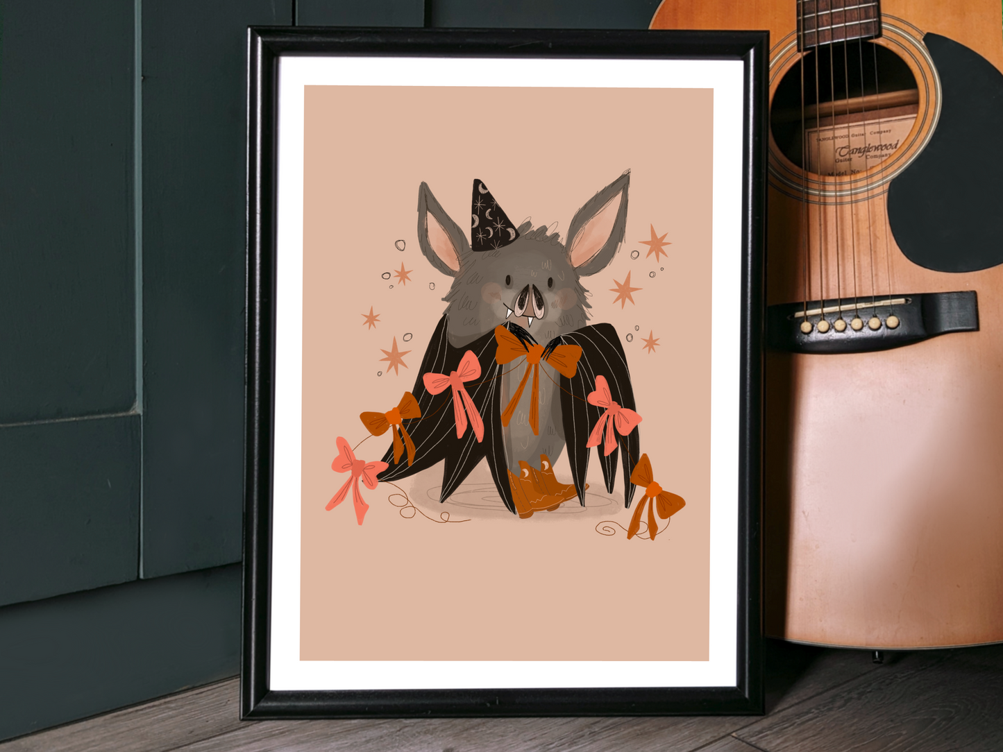 Bat & Bows Art Print