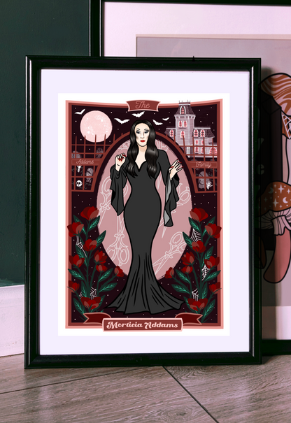 Morticia Addams from The Addams Family Art Print