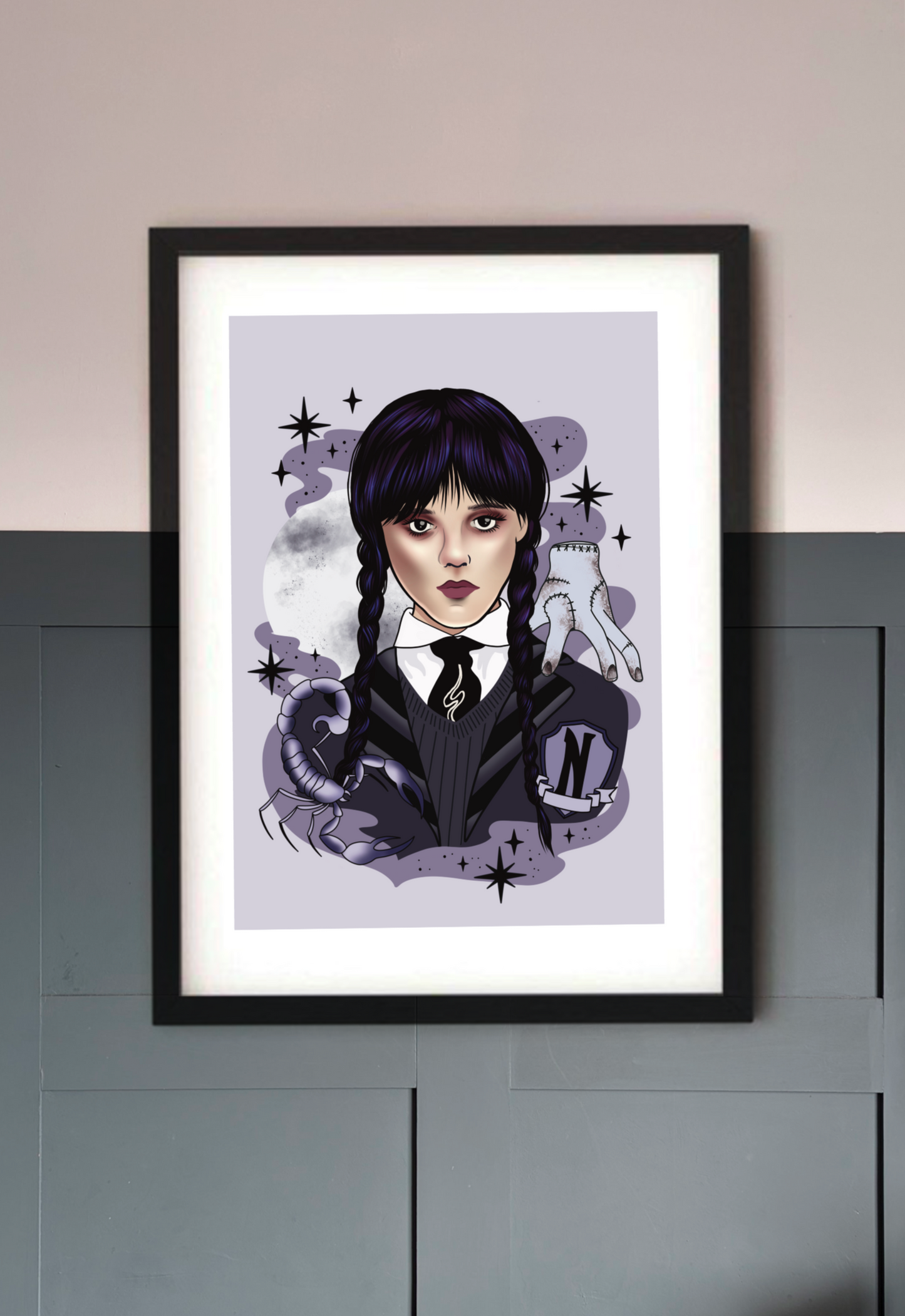 Wednesday Addams Nevermore Art Print