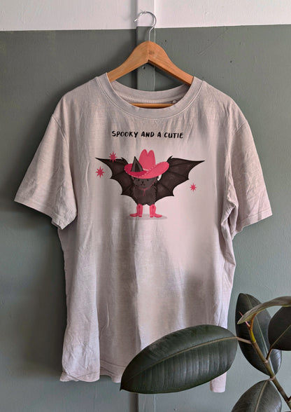 Spooky & Cutie Bat T-shirt - white & grey options