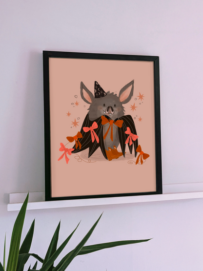 Bat & Bows Art Print