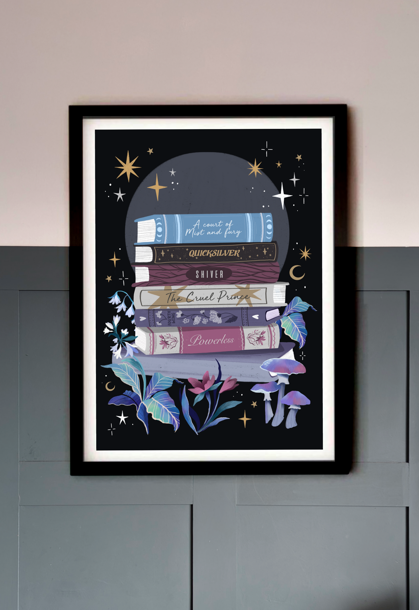 Mystic Book Stack Print ~ CUSTOM BOOK TITLES