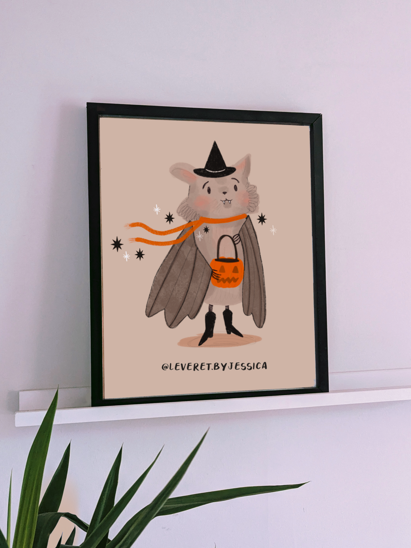 Trick or Treat Bat Art print