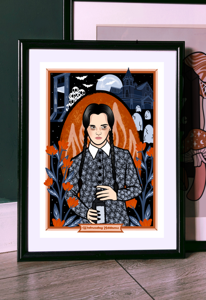 Wednesday Addams from The Addams Family Values Art Print