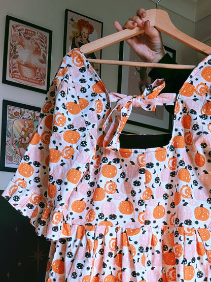 Premade pumpkin Wednesday Dress