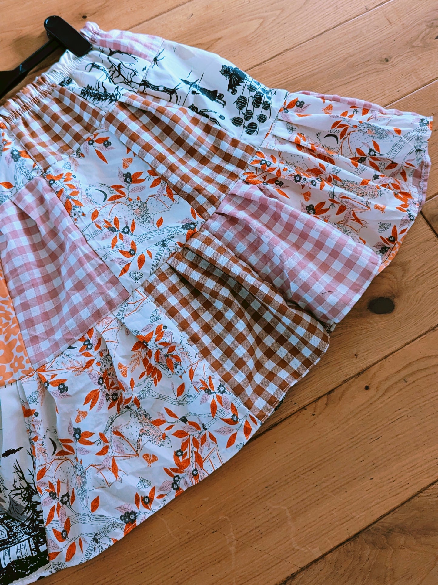 Premade Patchwork Orange theme Skirt