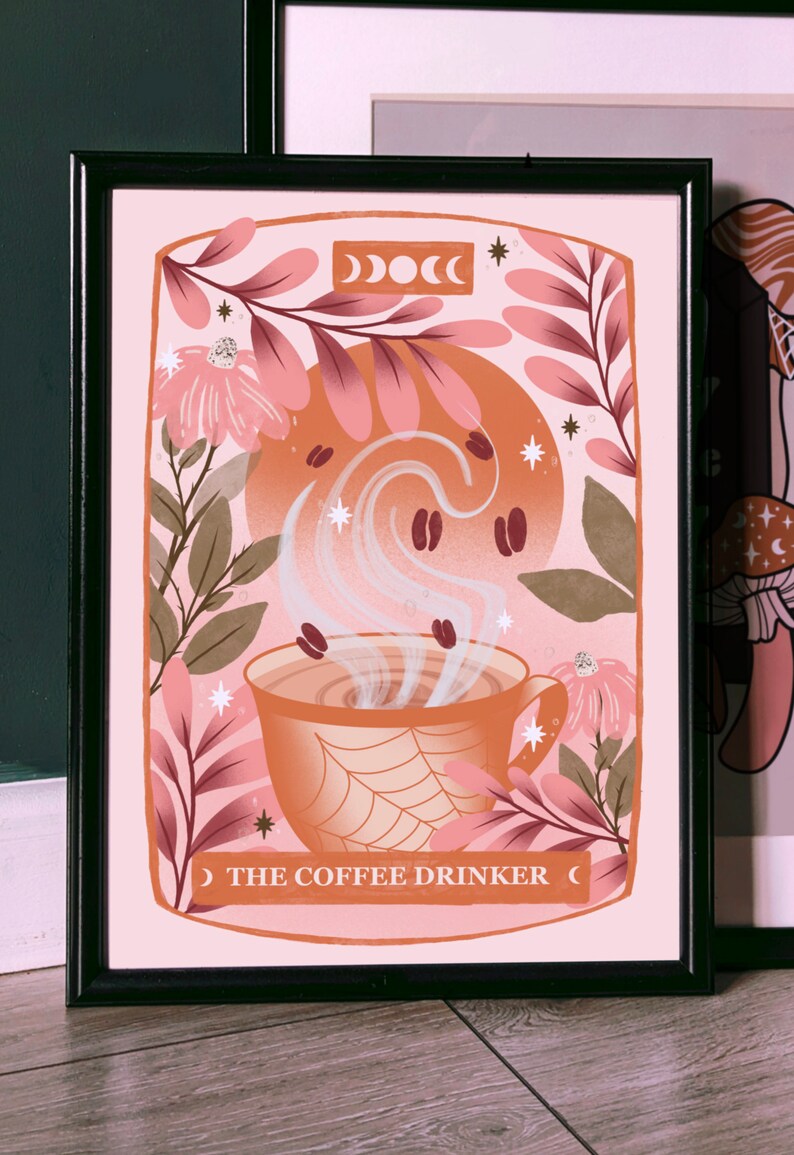 The Coffee Drinker Tarot Art Print