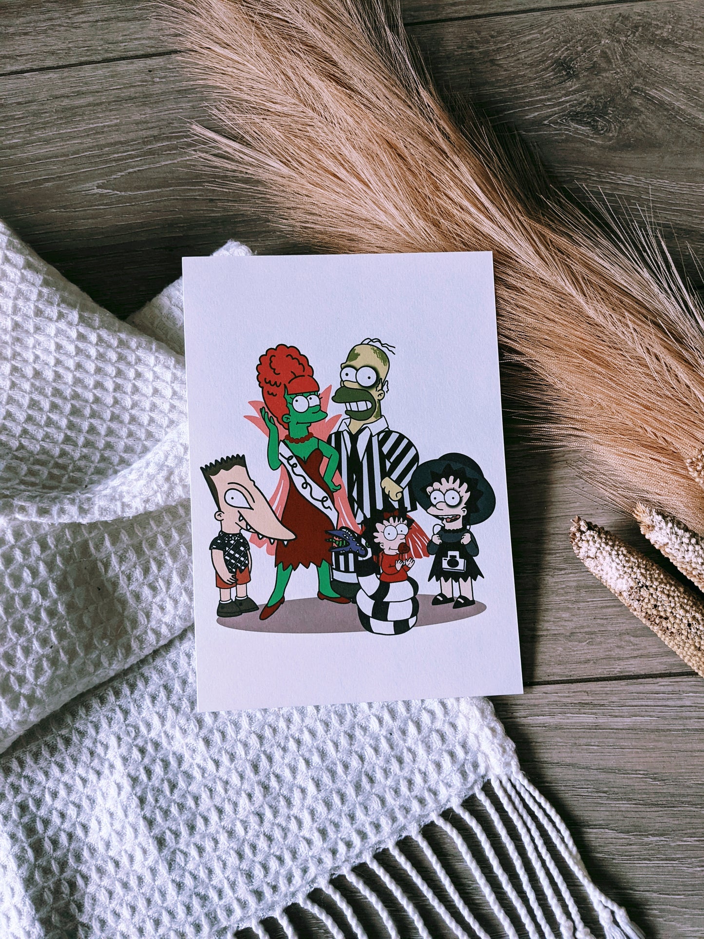 Simpsons x Beetlejuice Art Print