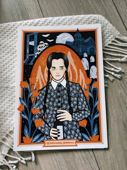 Wednesday Addams from The Addams Family Values Art Print