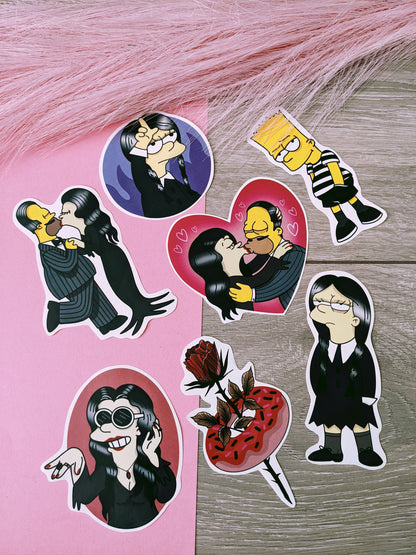 Simpsons x Addams Sticker Pack