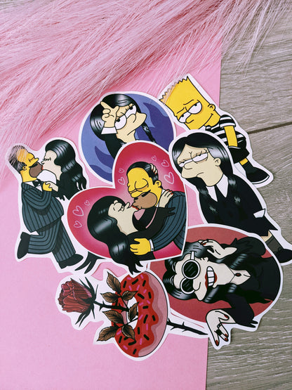 Simpsons x Addams Sticker Pack