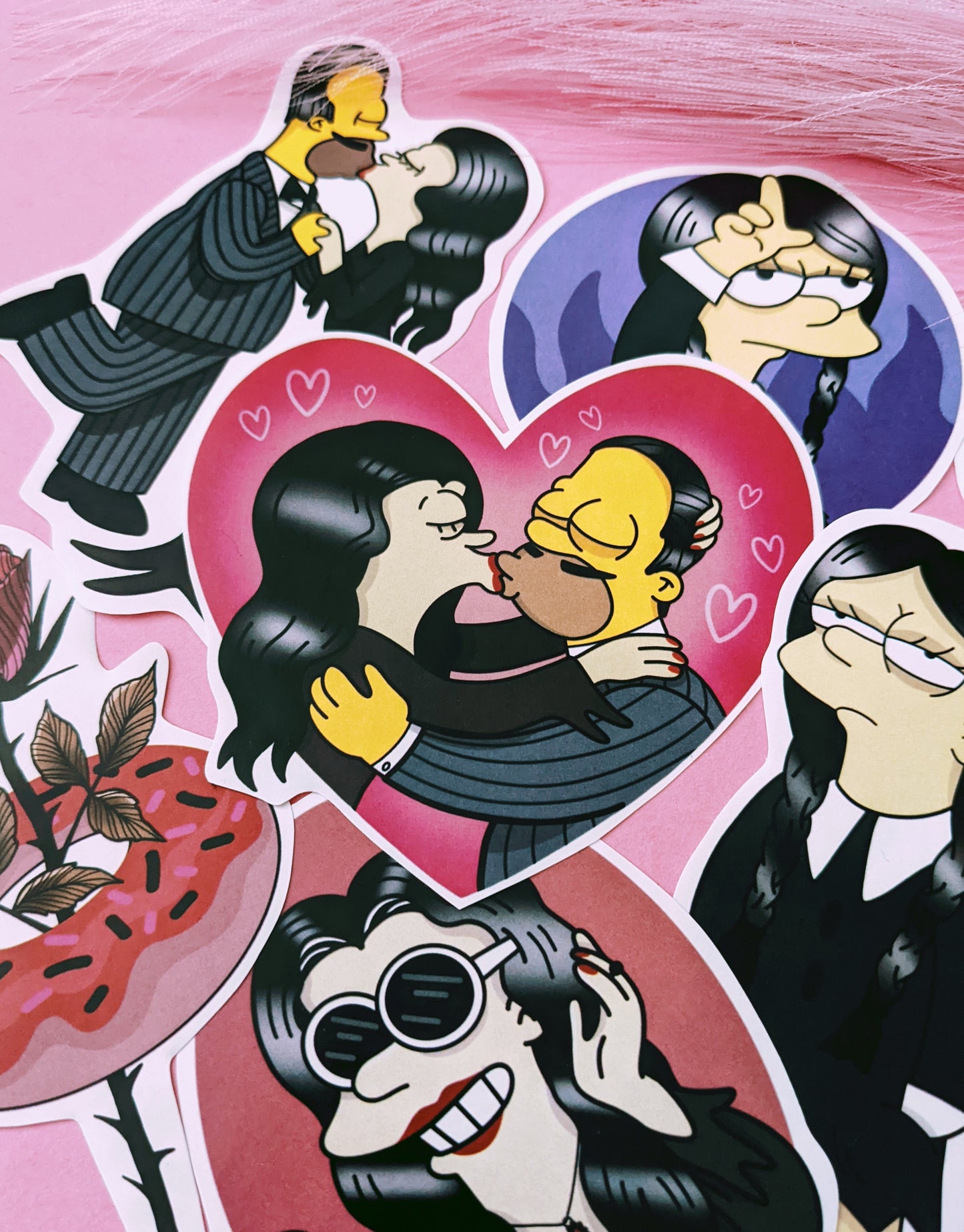 Simpsons x Addams Sticker Pack