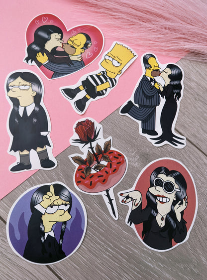 Simpsons x Addams Sticker Pack