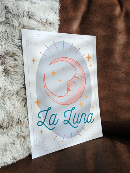 La Luna Tarot Style Art Print