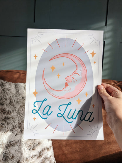 La Luna Tarot Style Art Print