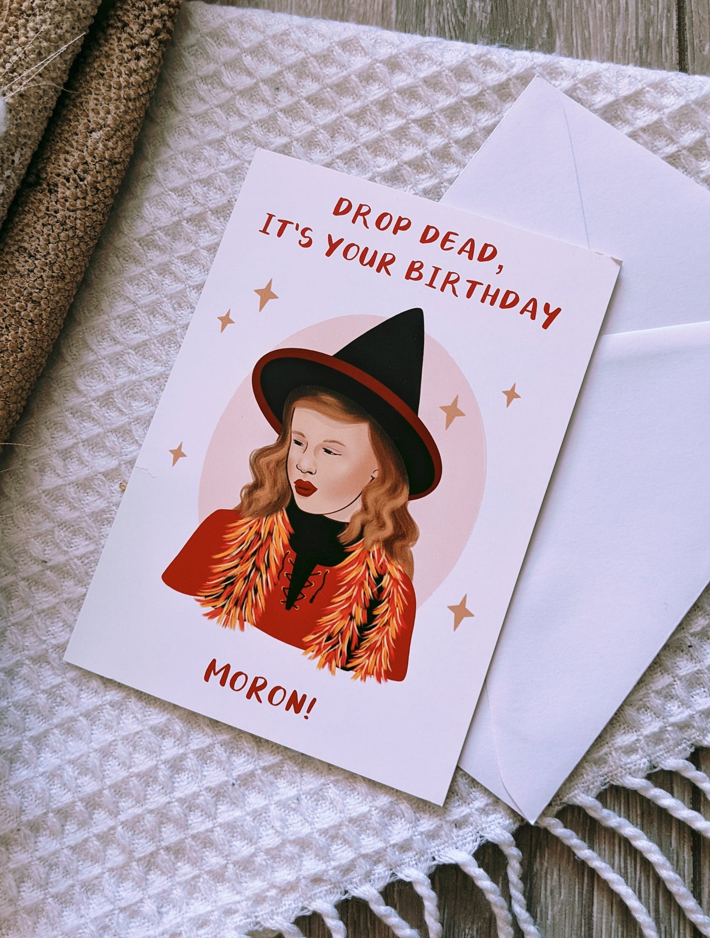 Hocus Pocus Drop Dead Moron Birthday Card