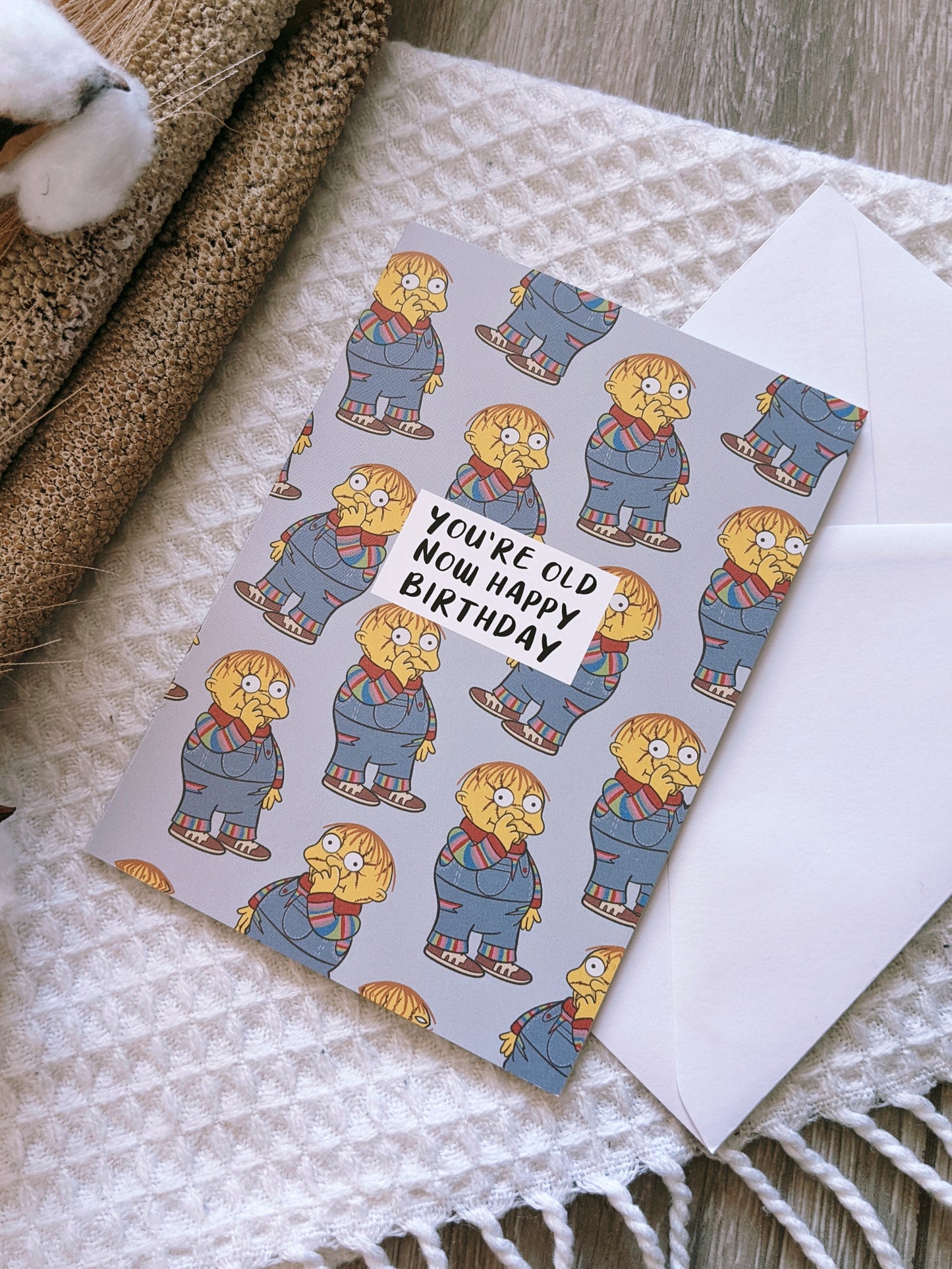 Horror x Simpsons Ralph Chucky Happy Birthday Card