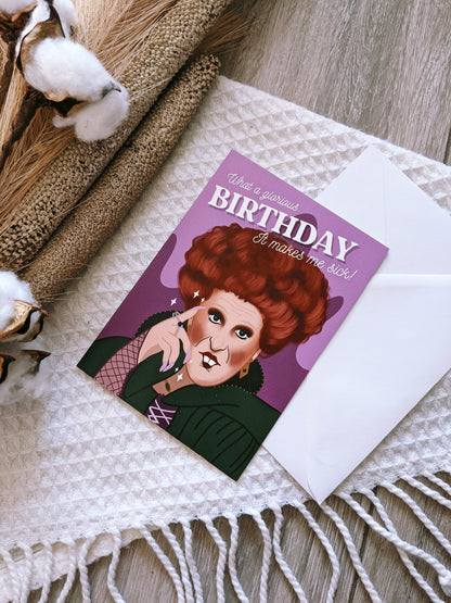 Hocus Pocus Winnie Glorious Birthday Card