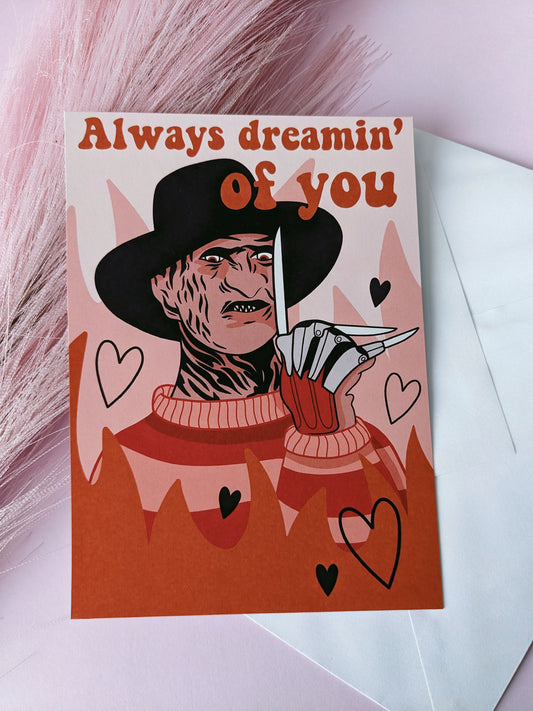 Freddy Kruger Anniversary Greeting Card