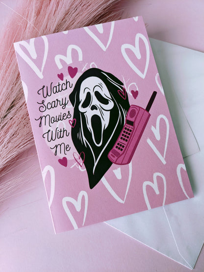 Ghostface Pink Anniversary Card