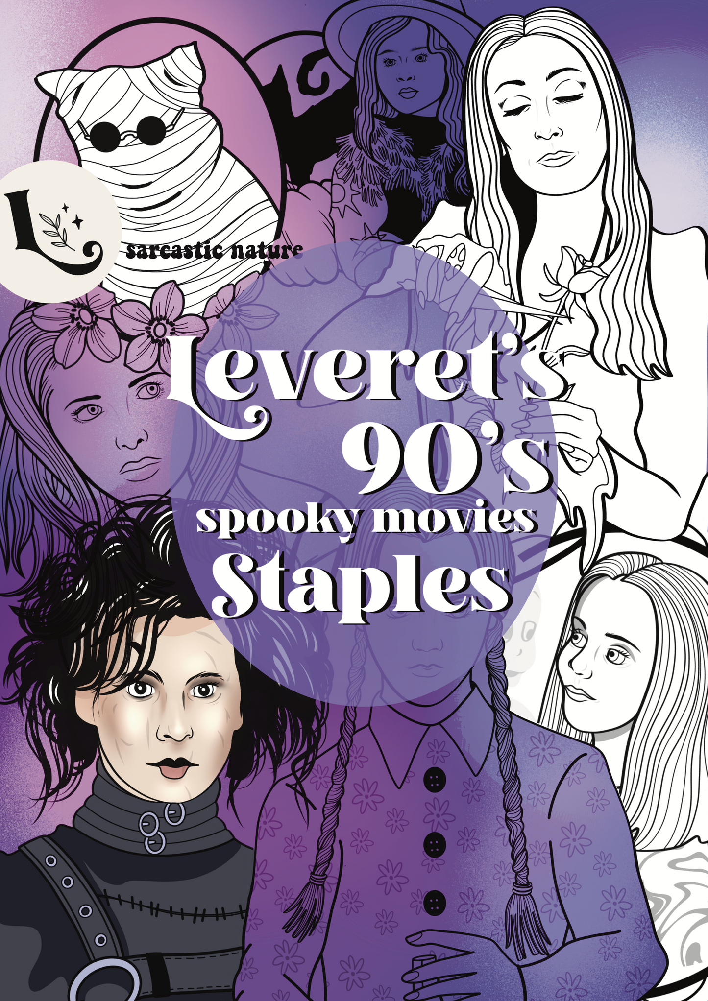Leveret's 90's Spooky Movie staples Colouring Book