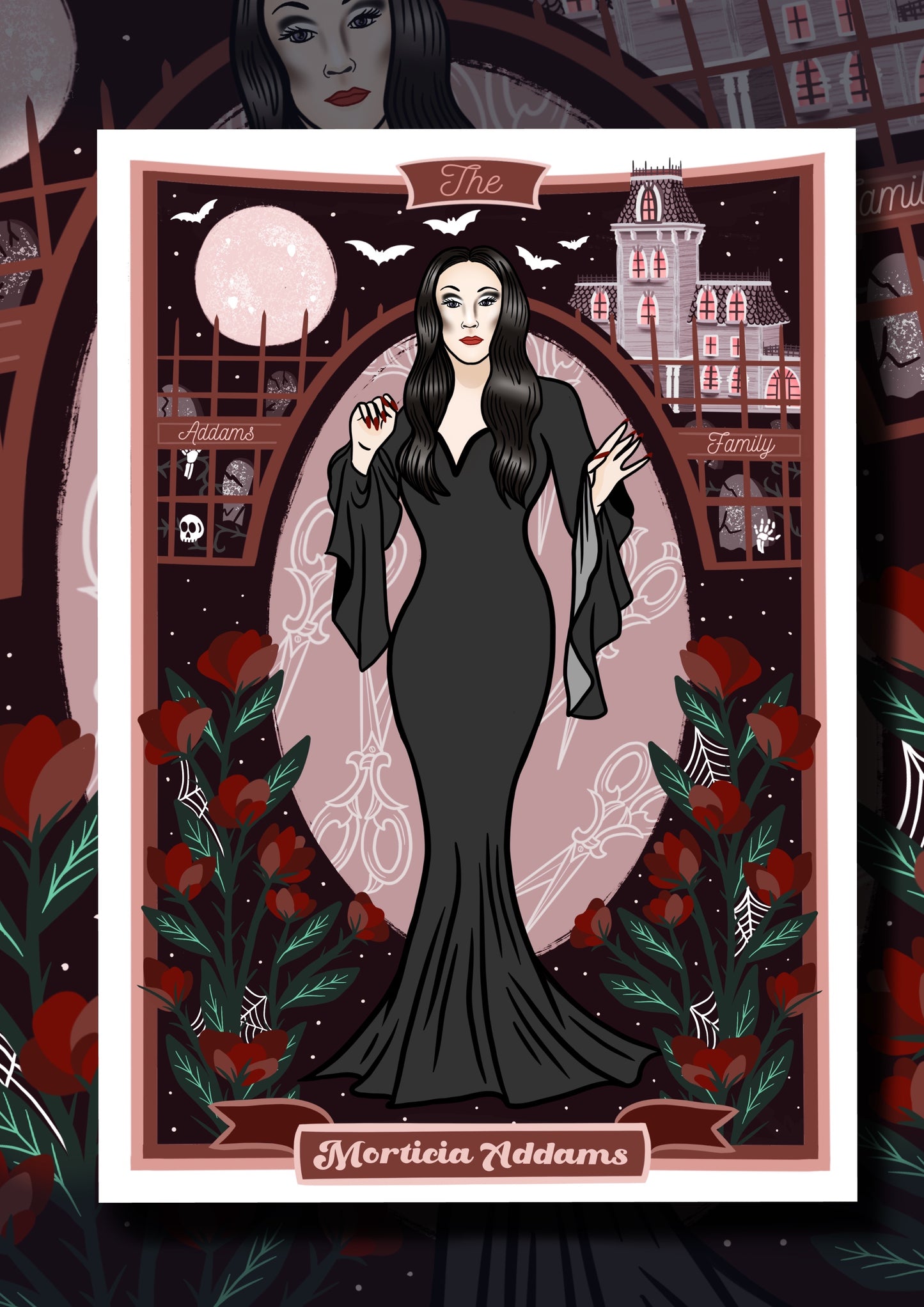 Morticia Addams from The Addams Family Art Print